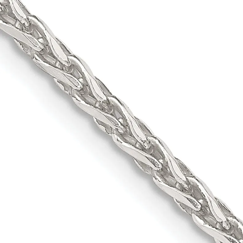 Sterling Silver D.C 2.85-mm Round Spiga Chain