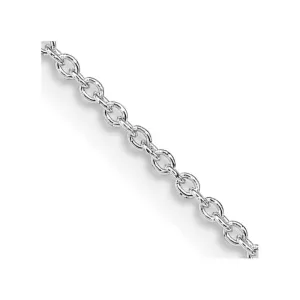 Sterling Silver Rhodium-plated 1.25mm Cable Chain Necklace w/4in ext.