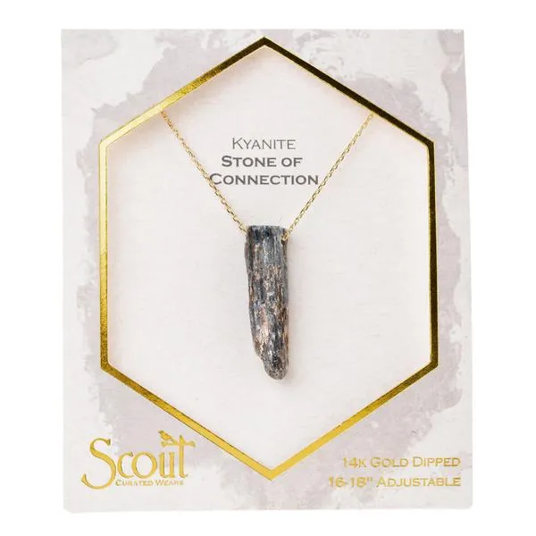 Stone Point Neck Kyanite/Gold