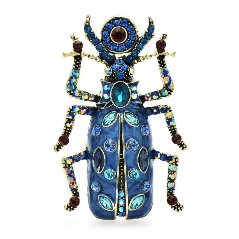 TEEK - Enamel Beetle Brooches