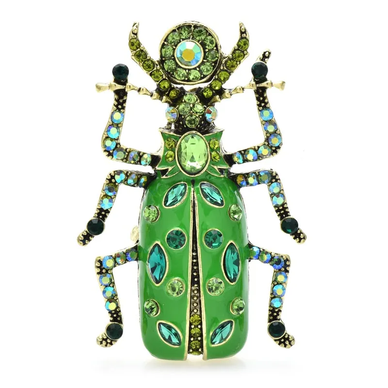 TEEK - Enamel Beetle Brooches