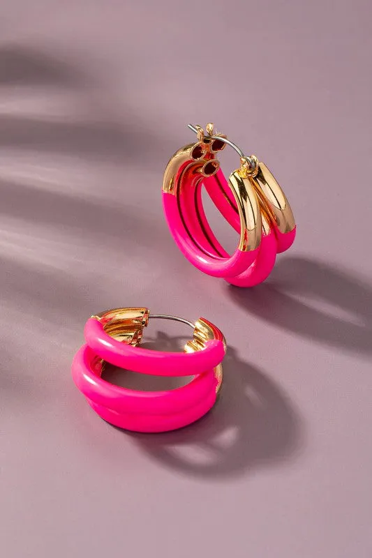 TEEK - Triple Tube Hoop Earrings