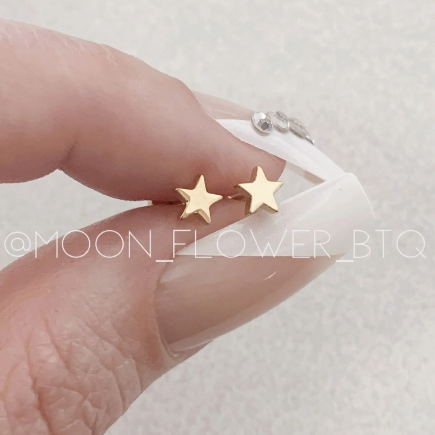 Tiny Gold Star Earrings