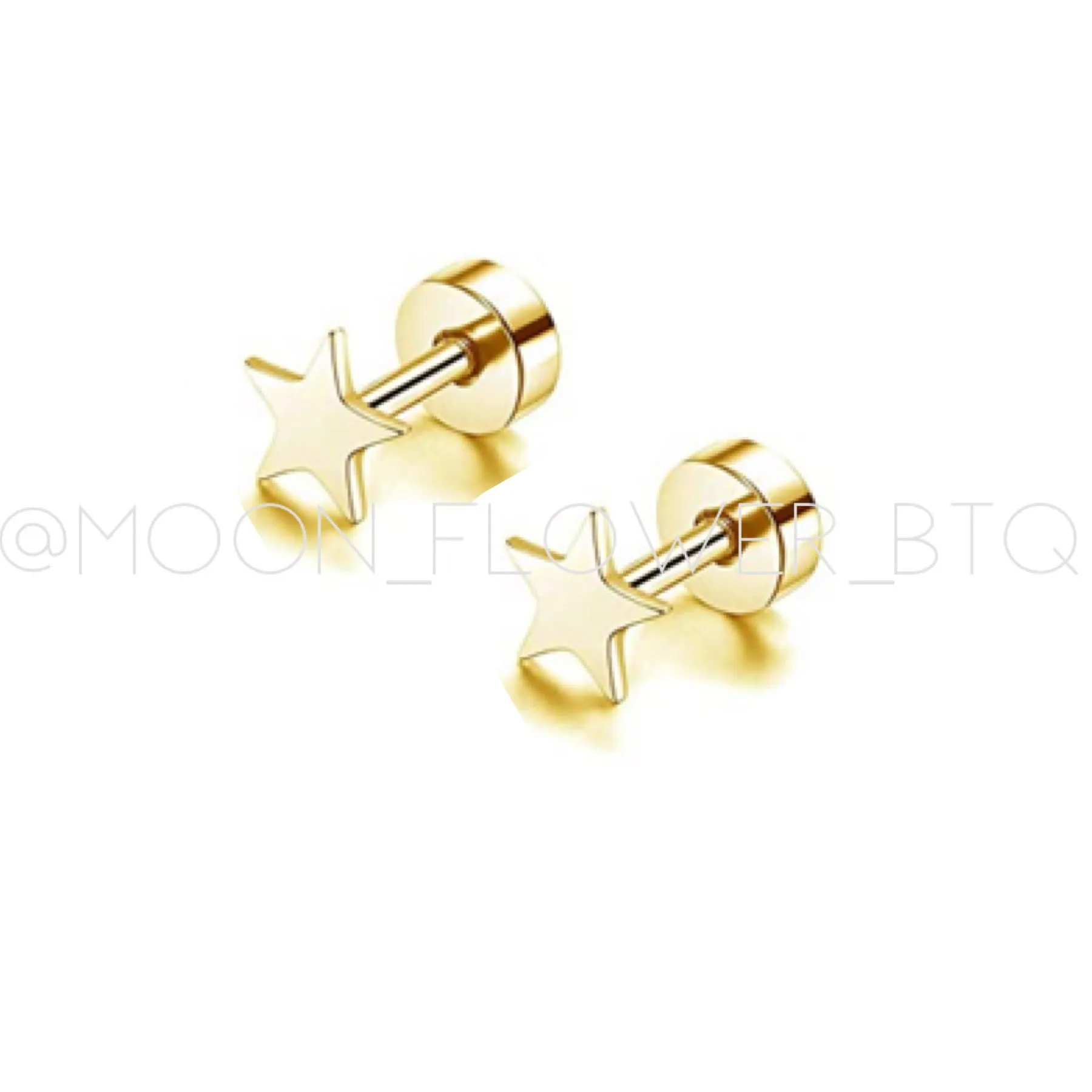 Tiny Gold Star Earrings