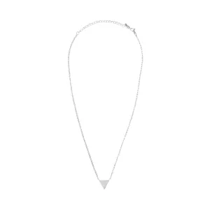 *Triangle Solid Necklace, Silver