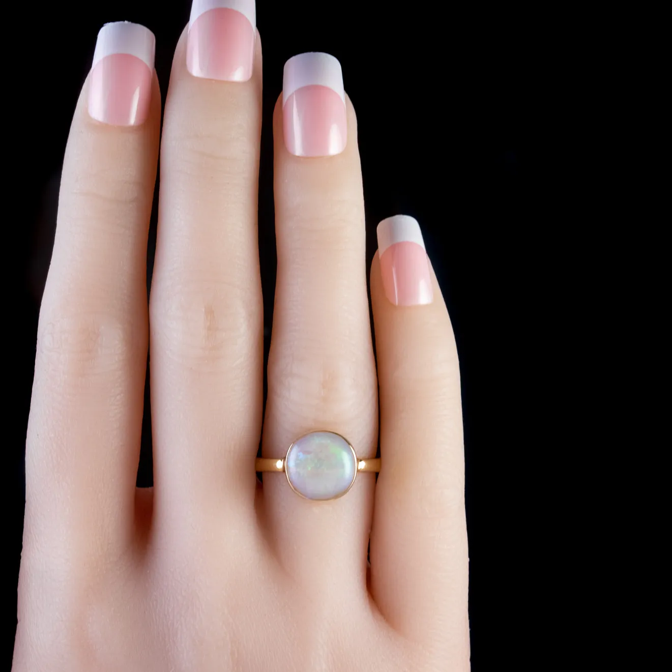 Vintage Opal Ring 18Ct Gold Circa 1930