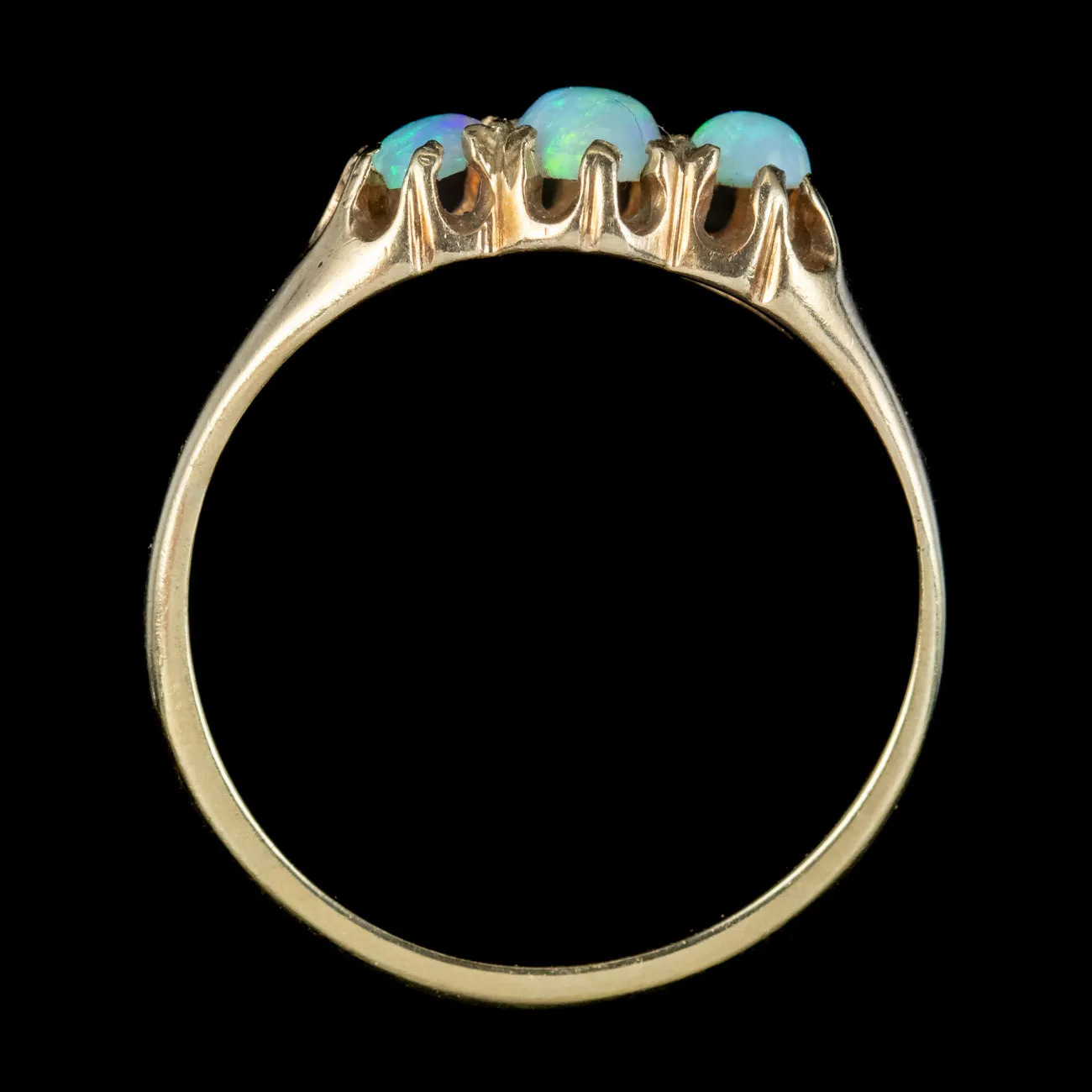 Vintage Opal Trilogy Ring 0.80ct Total Dated 1958