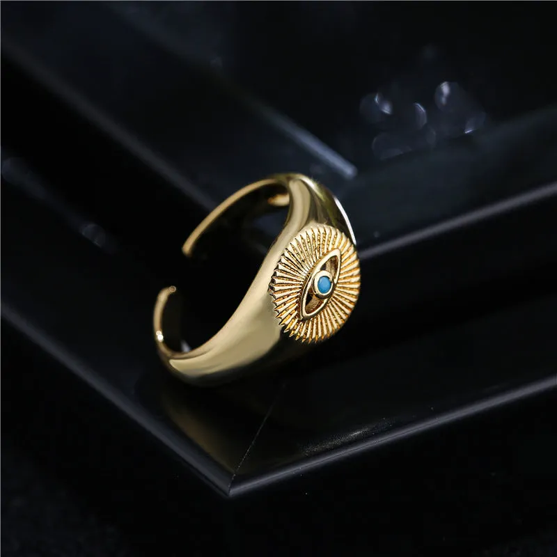 Zirconium Stone Evil Eye Ring